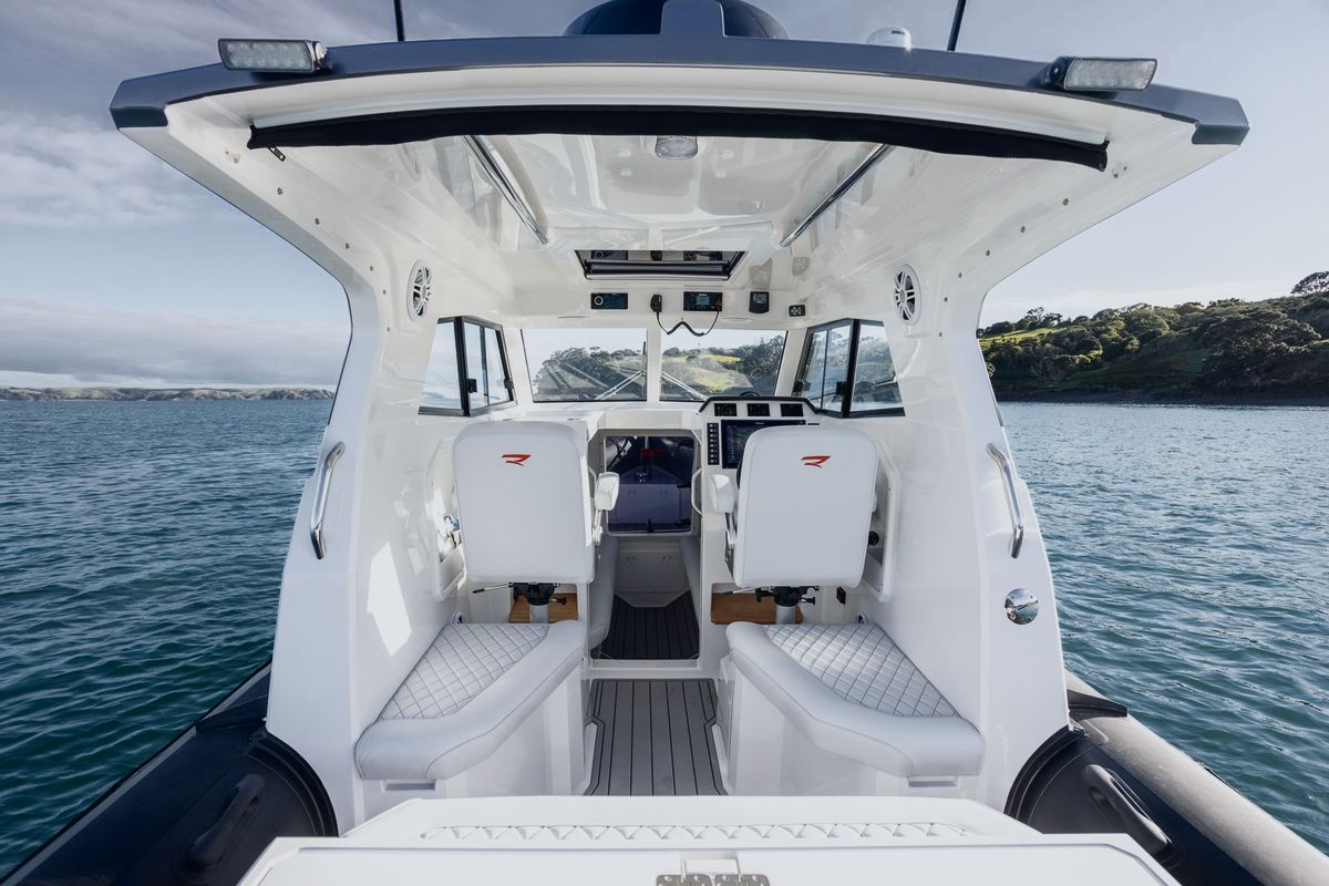 Protector 330R Targa: Luxury interior with Red Edition features